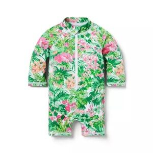 Janie and Jack Tropical Floral Baby Rashguard and Hat